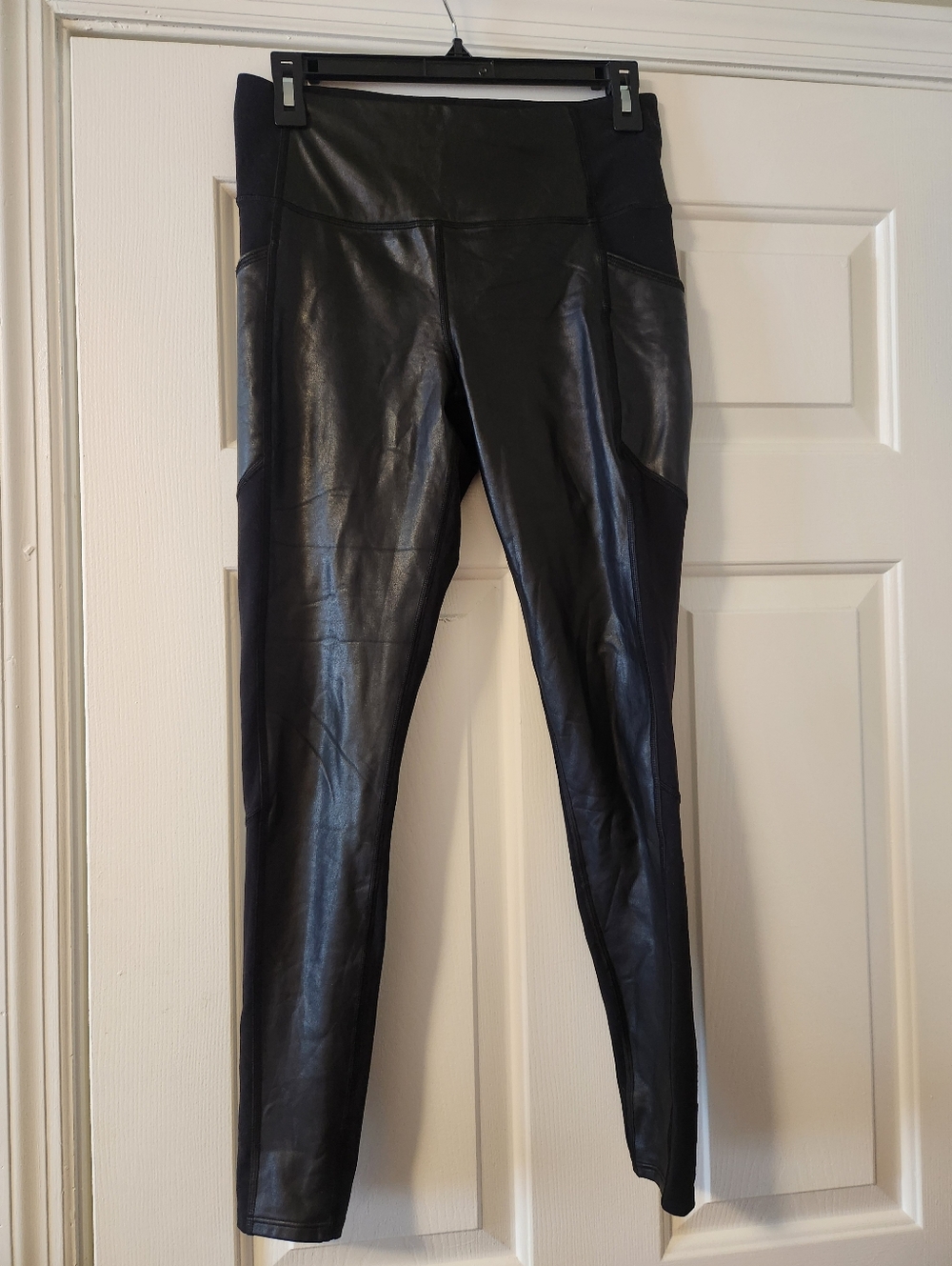 Athleta Black Faux-leather Leggings